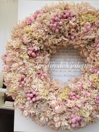 ＜2025'automne＞限定price◇Dryリース　ジャルダン マカロン ピーチ