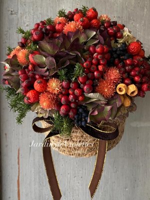 画像1: ＜2025'noël＞限定◇ ナチュラルDryアレンジ  壁掛け ノエル ベリー