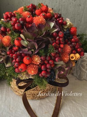 画像3: ＜2025'noël＞限定◇ ナチュラルDryアレンジ  壁掛け ノエル ベリー