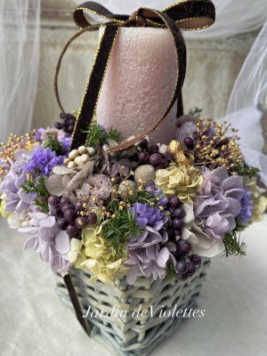 画像3: ＜2025'noël'＞限定◇キャンドルDryアレンジ  リュミエール ヴィオレ