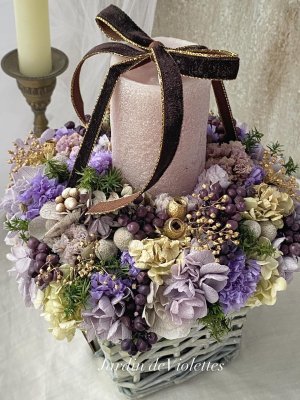 画像2: ＜2025'noël'＞限定◇キャンドルDryアレンジ  リュミエール ヴィオレ