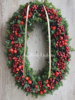 画像3: ＜2025'noël'＞限定◇ナチュラルオーバルリース　ベリーベリーノエル