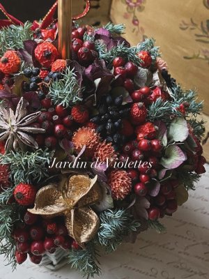 画像3: ＜2025'noël'＞限定◇ナチュラルdryアレンジ  ルミエールヴォアレ ベリー